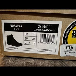 Dr. Martens Leopard Canvas Black size 6